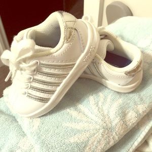 Baby K Swiss new white tennis sneakers